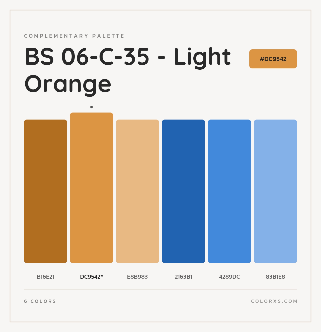 BS 06-C-35 - Light Orange - Complementary Color Palette