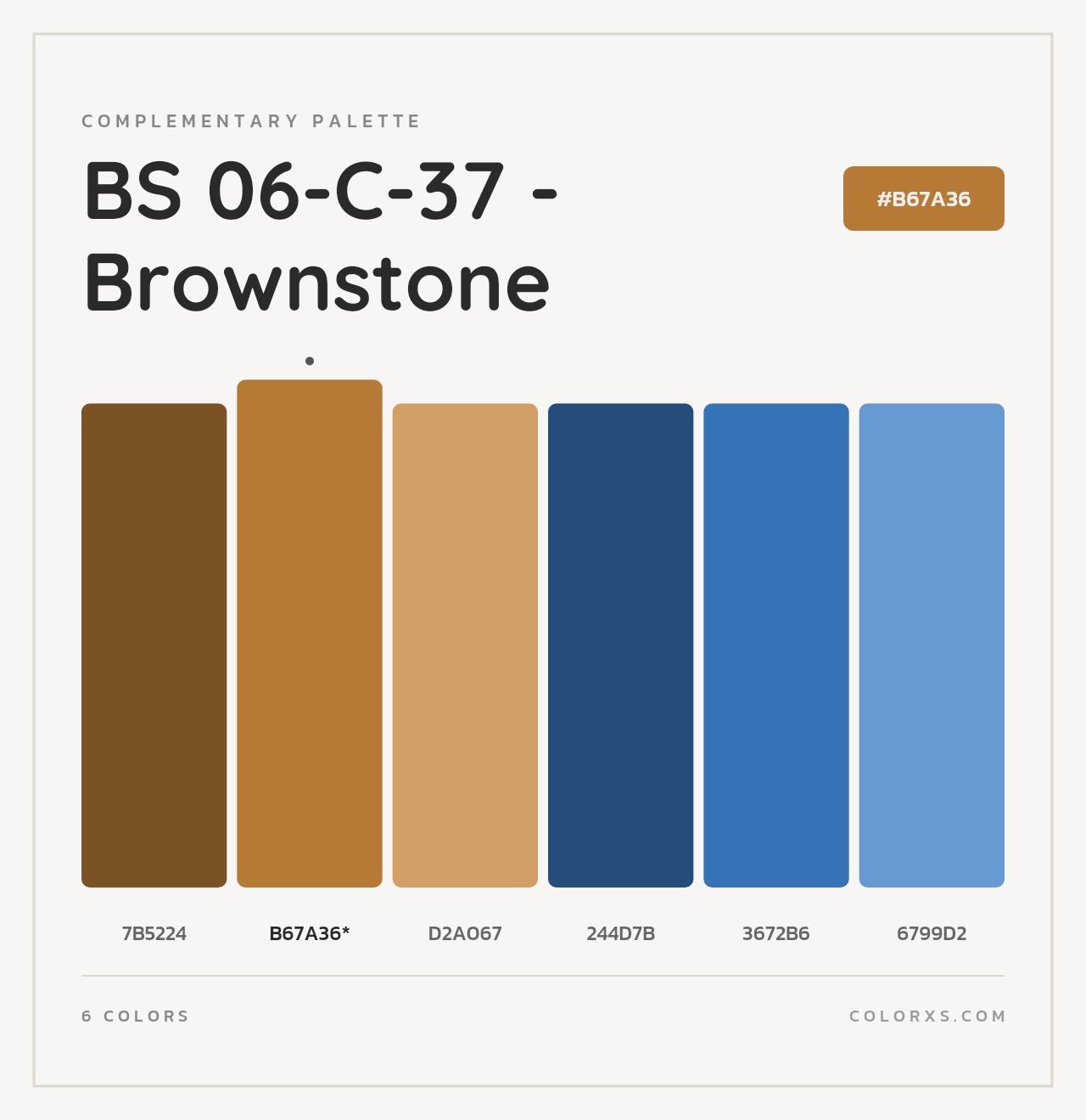 BS 06-C-37 - Brownstone - Complementary Color Palette