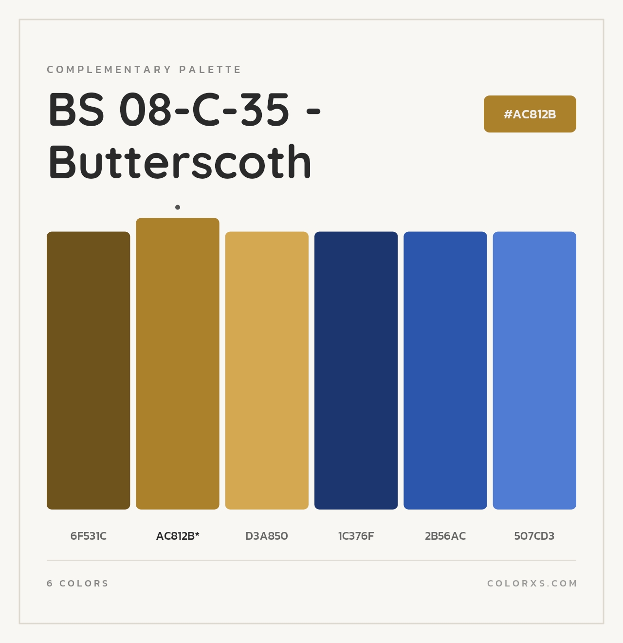 BS 08-C-35 - Butterscoth - Complementary Color Palette