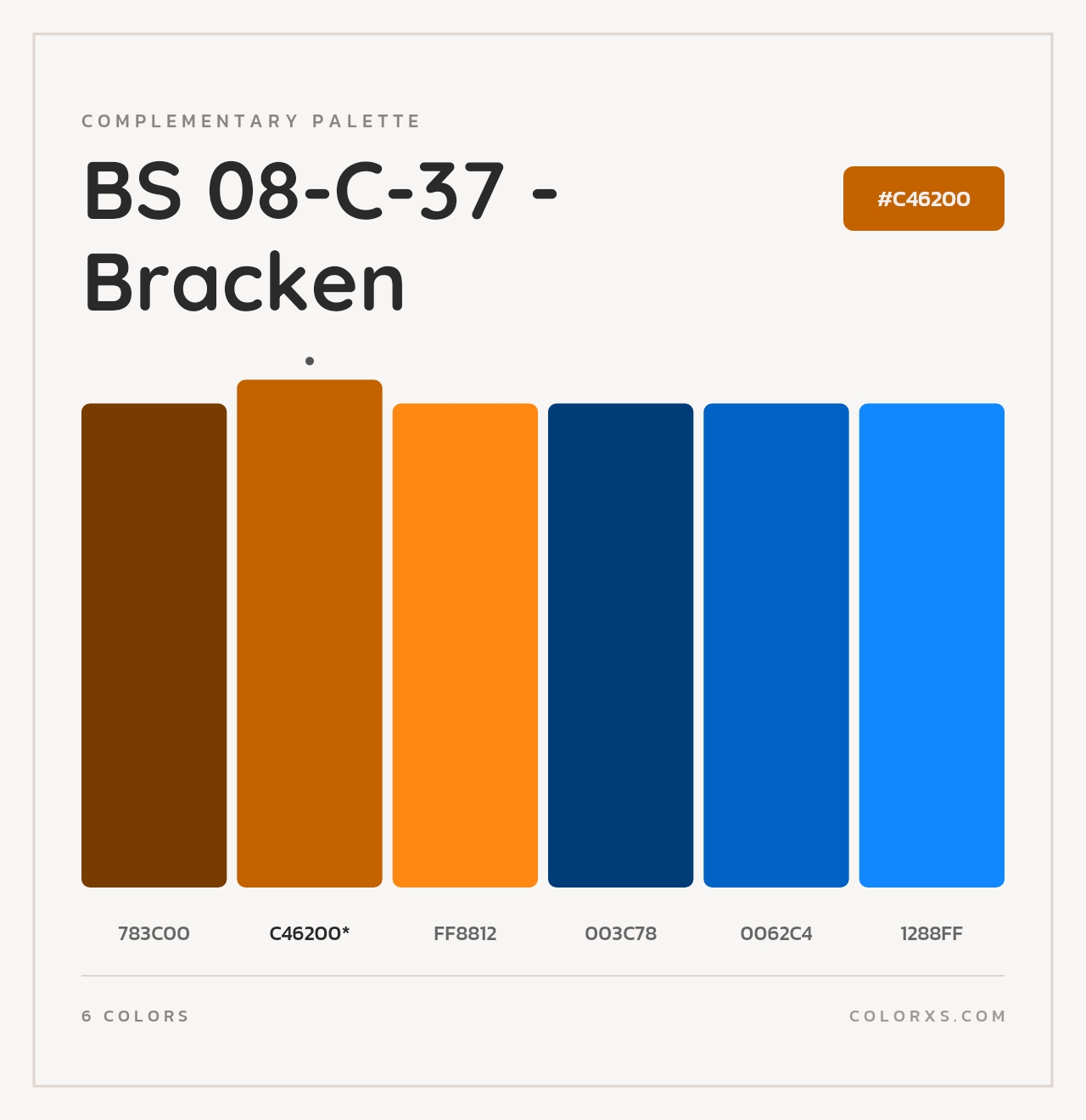 BS 08-C-37 - Bracken - Complementary Color Palette