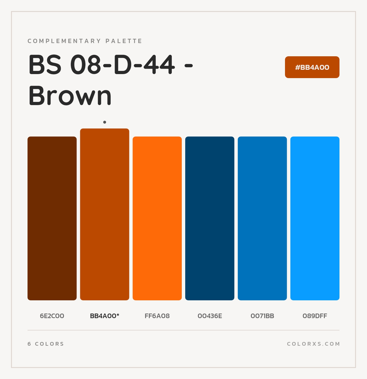 BS 08-D-44 - Brown - Complementary Color Palette