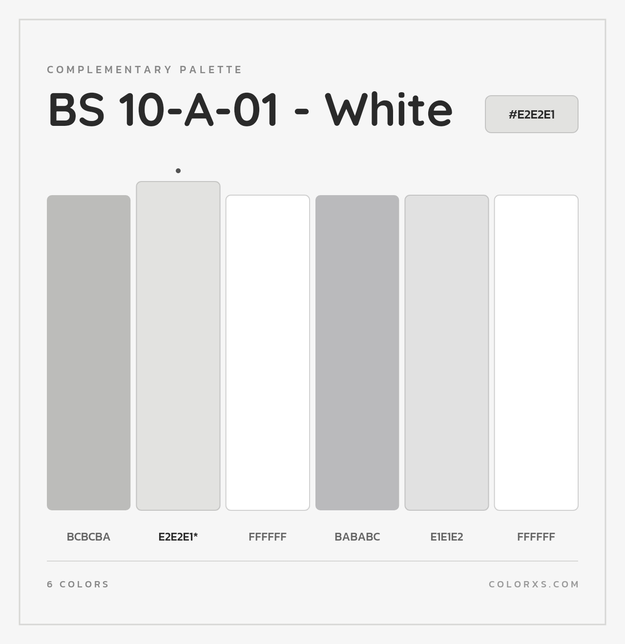 BS 10-A-01 - White - Complementary Color Palette