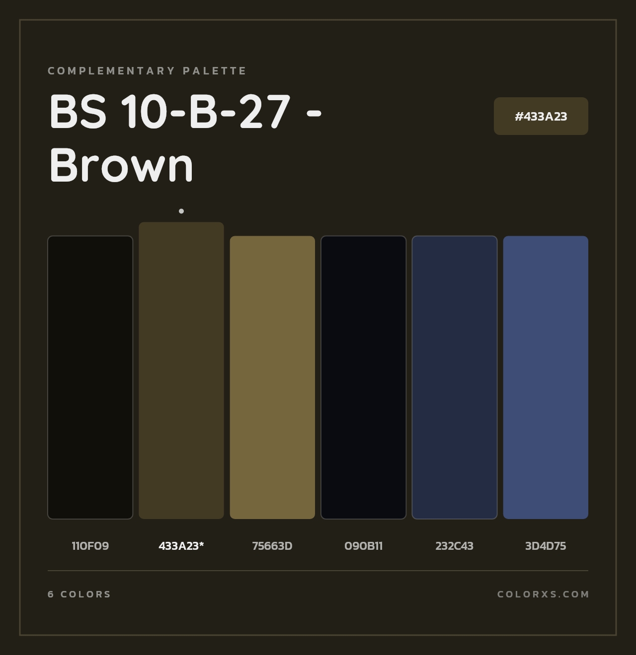 BS 10-B-27 - Brown - Complementary Color Palette