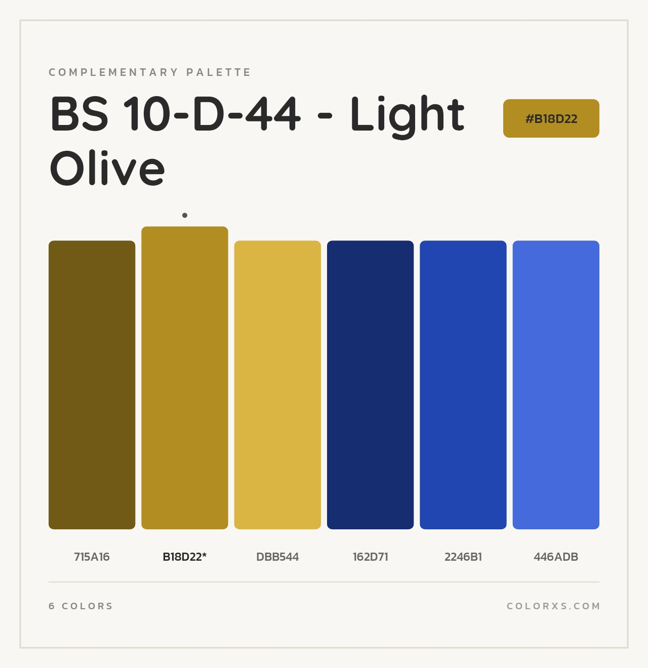 BS 10-D-44 - Light Olive - Complementary Color Palette