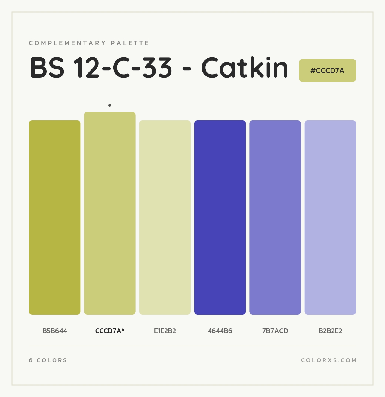 BS 12-C-33 - Catkin - Complementary Color Palette