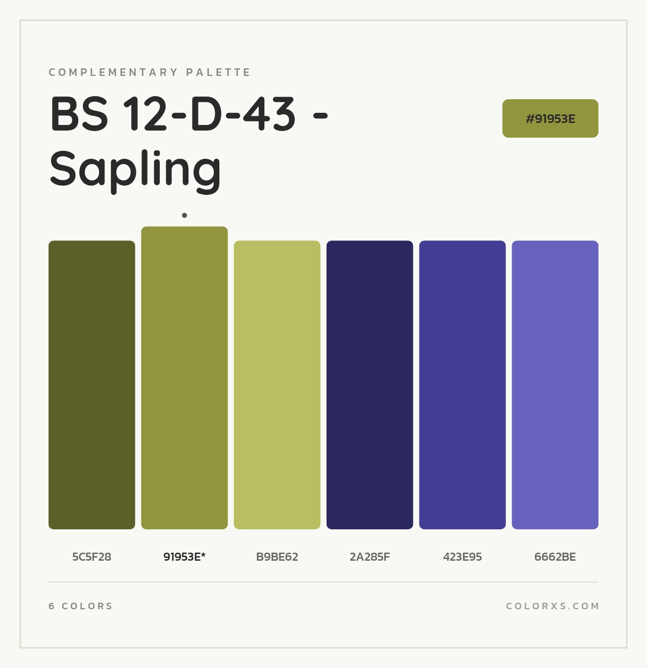 BS 12-D-43 - Sapling - Complementary Color Palette