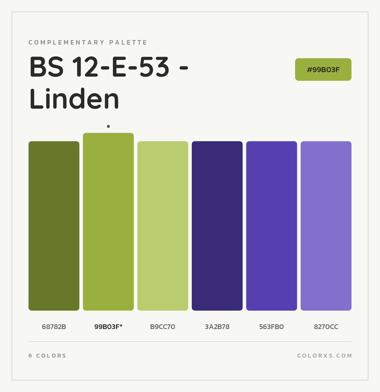 BS 12-E-53 - Linden - Complementary Color Palette