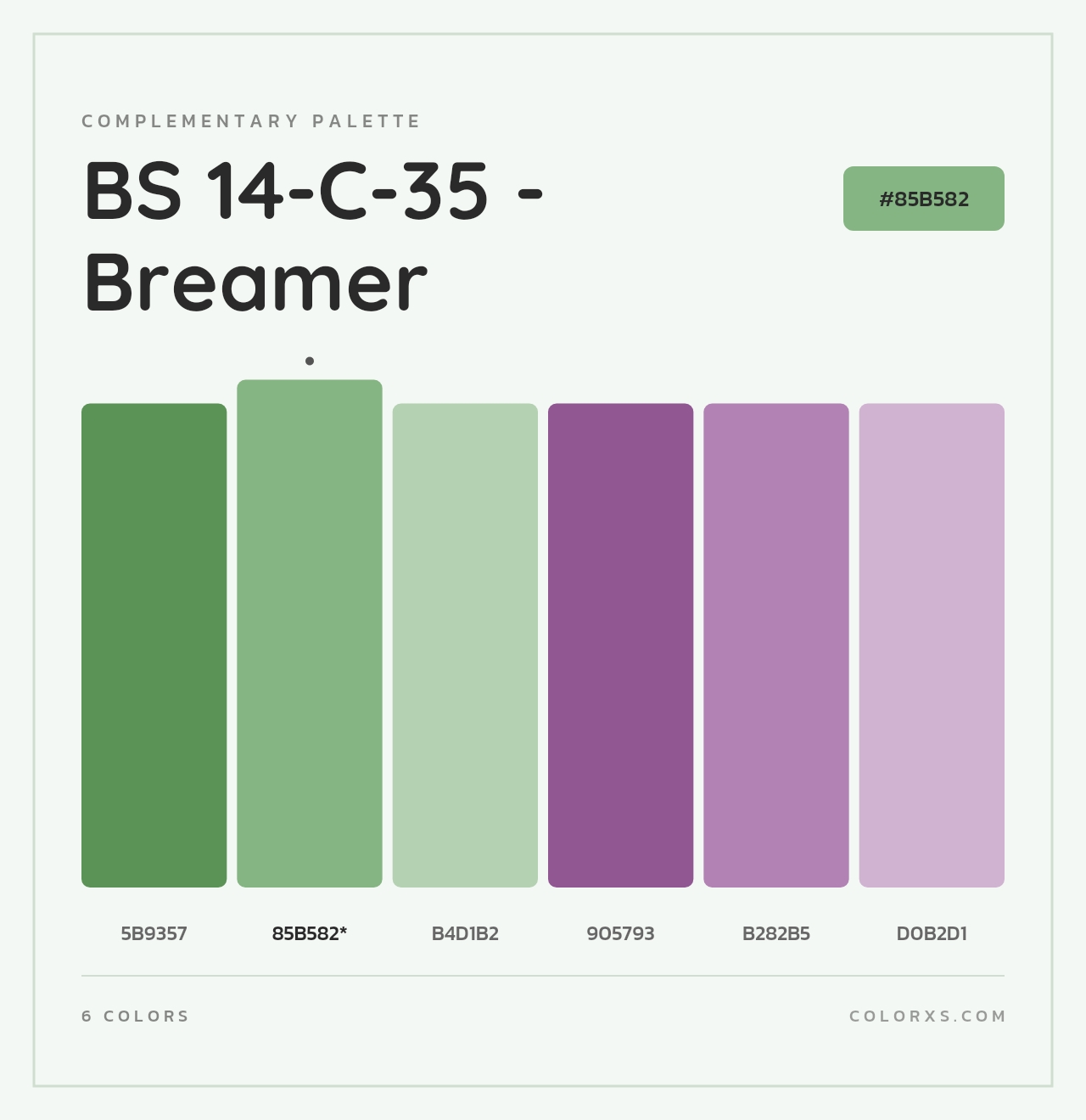 BS 14-C-35 - Breamer - Complementary Color Palette