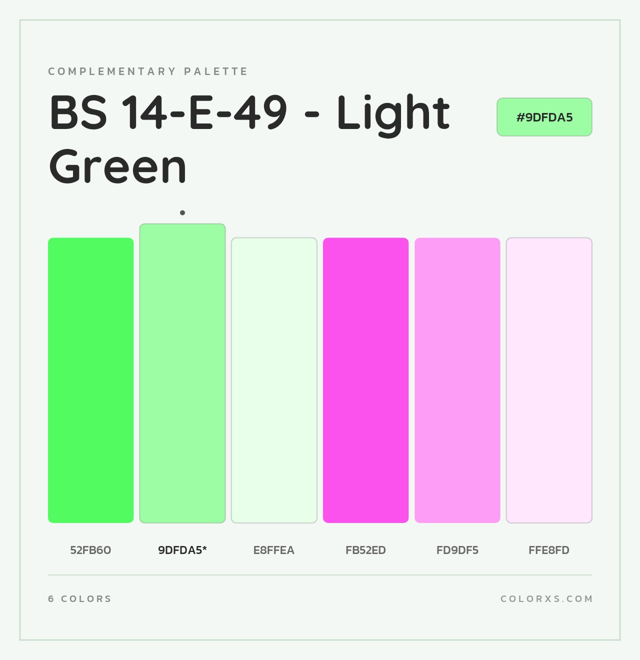 BS 14-E-49 - Light Green - Complementary Color Palette