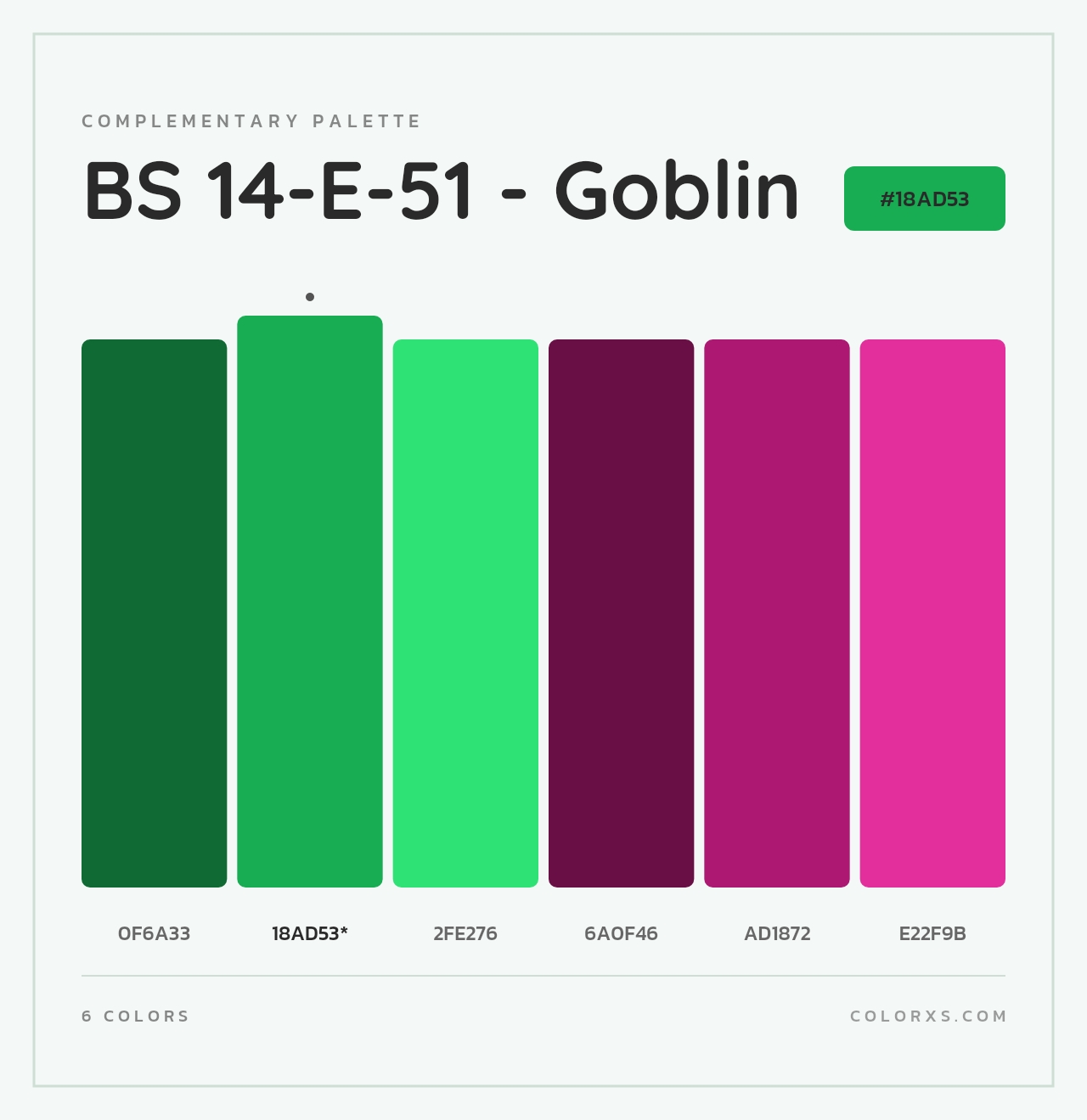 BS 14-E-51 - Goblin - Complementary Color Palette