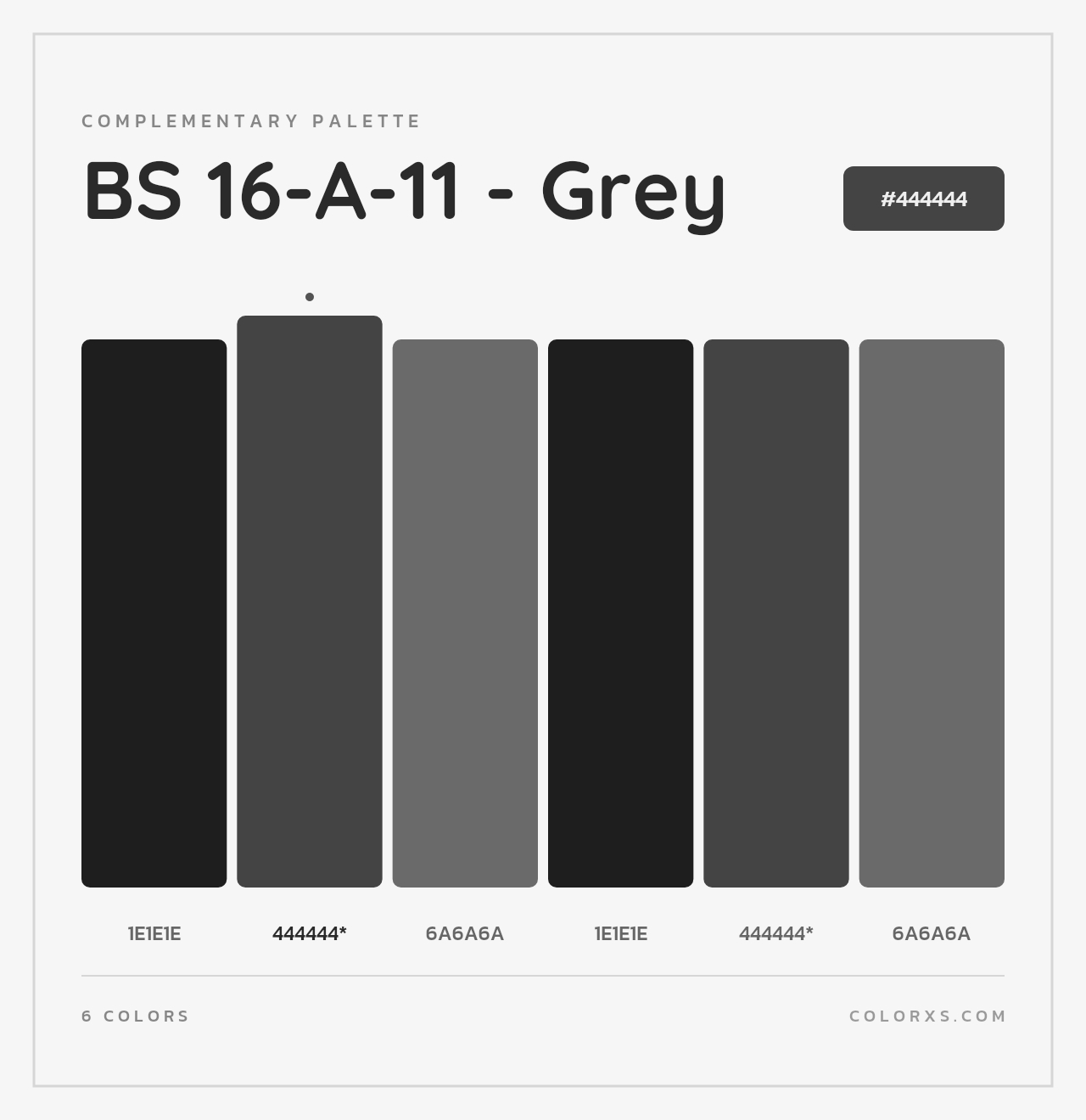 BS 16-A-11 - Grey - Complementary Color Palette