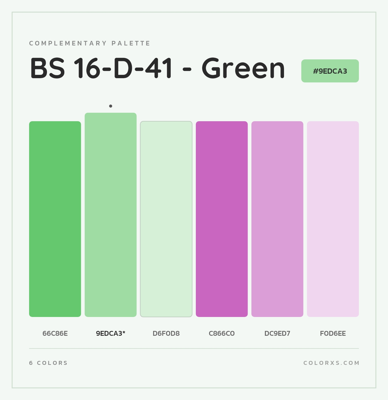 BS 16-D-41 - Green - Complementary Color Palette