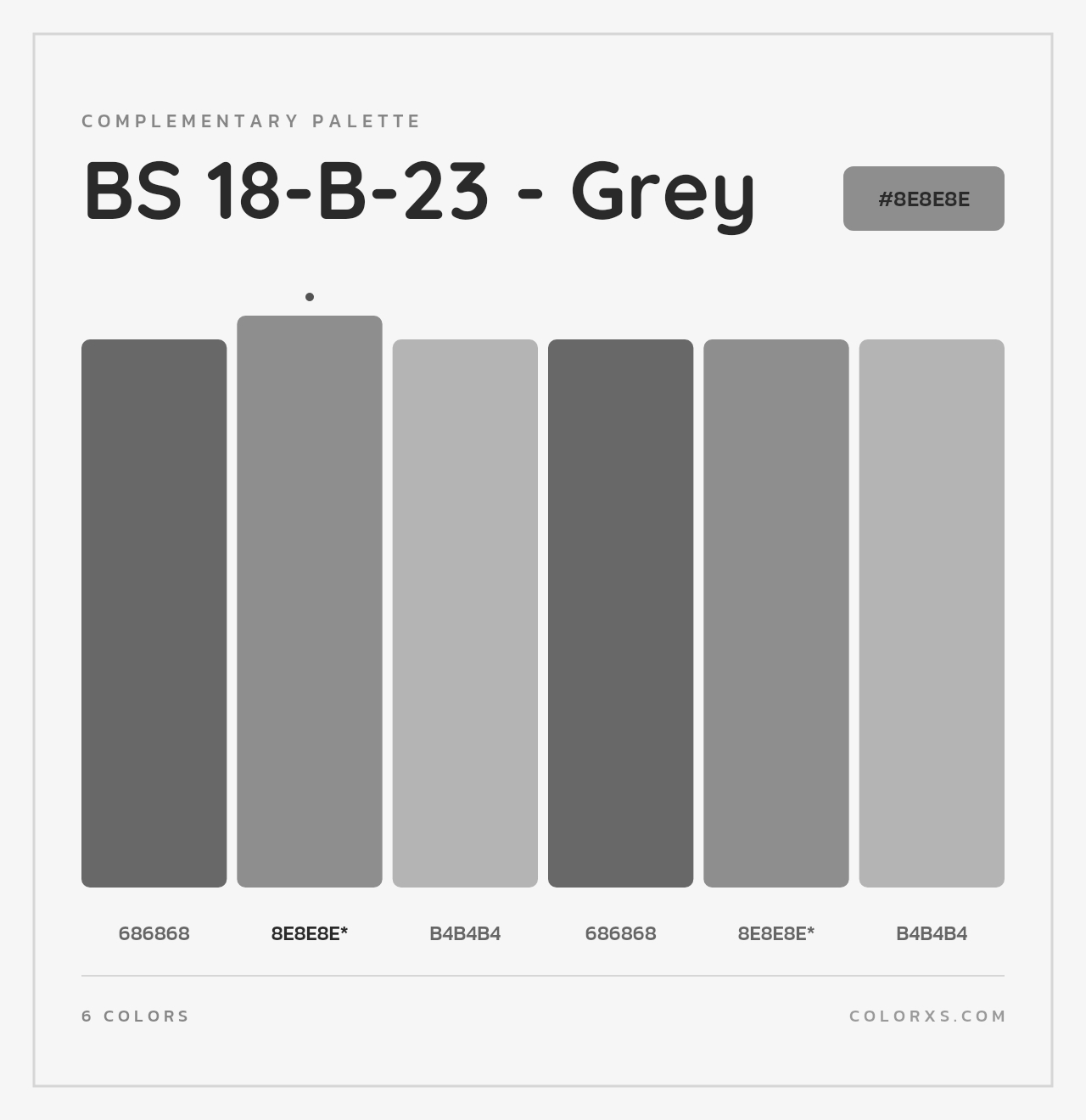 BS 18-B-23 - Grey - Complementary Color Palette