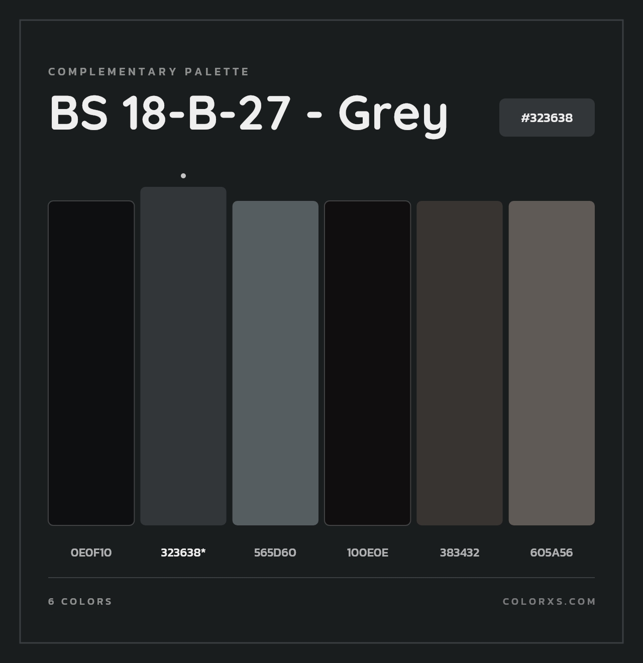 BS 18-B-27 - Grey - Complementary Color Palette