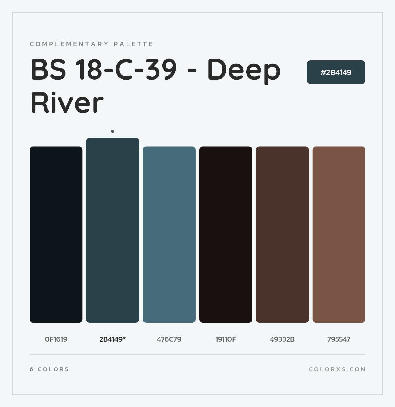BS 18-C-39 - Deep River - Complementary Color Palette
