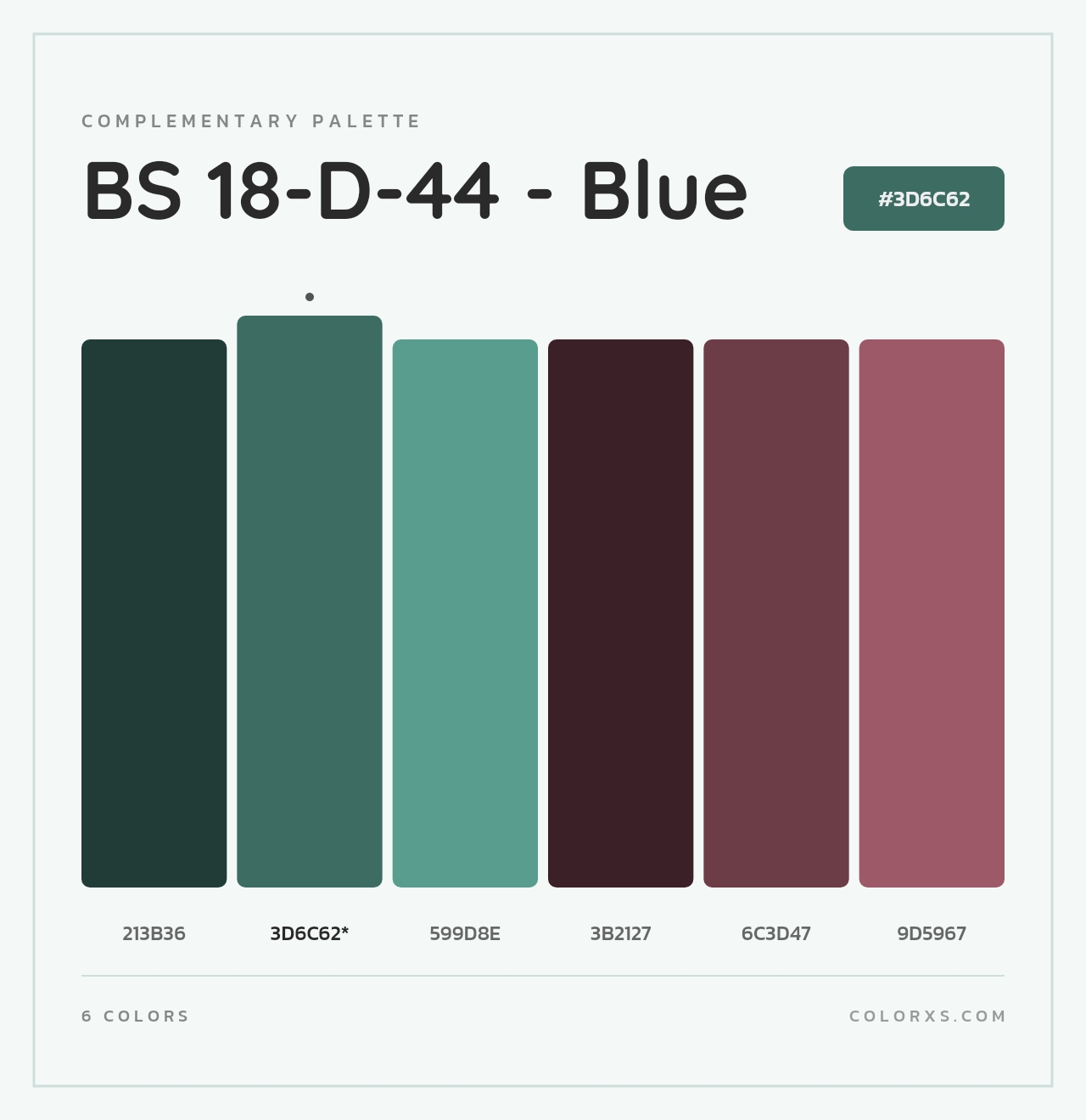 BS 18-D-44 - Blue - Complementary Color Palette
