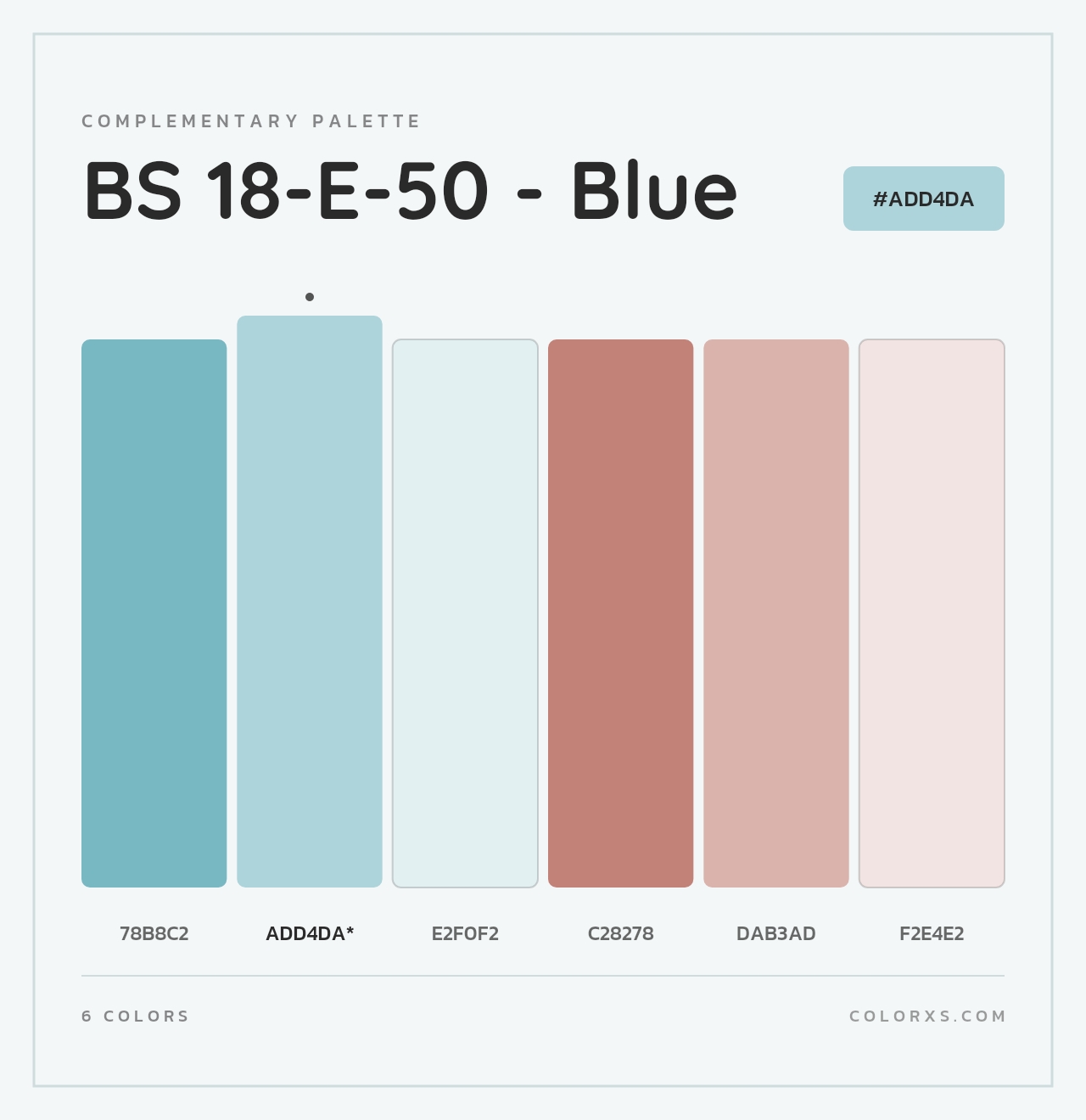 BS 18-E-50 - Blue - Complementary Color Palette