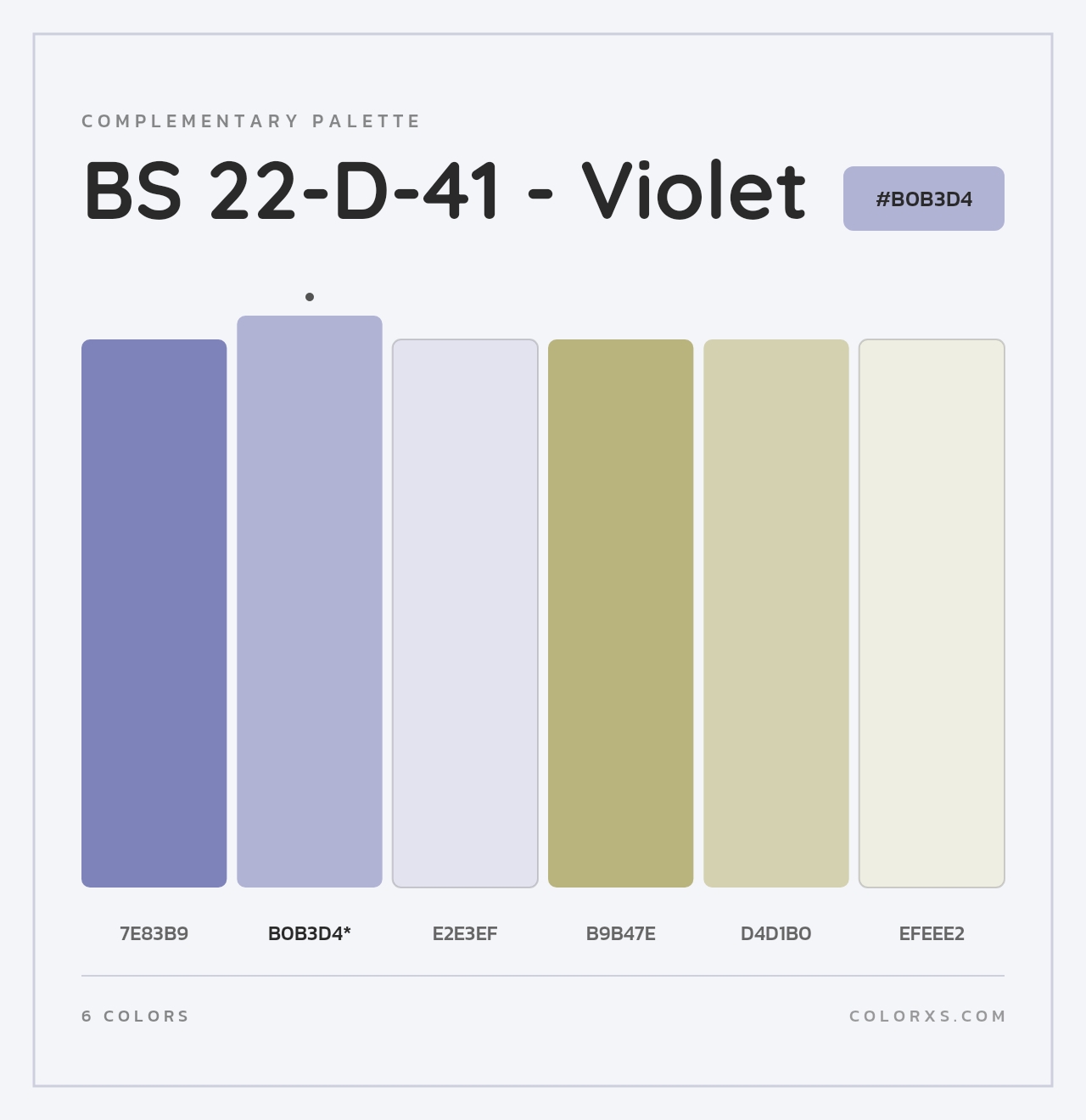 BS 22-D-41 - Violet - Complementary Color Palette
