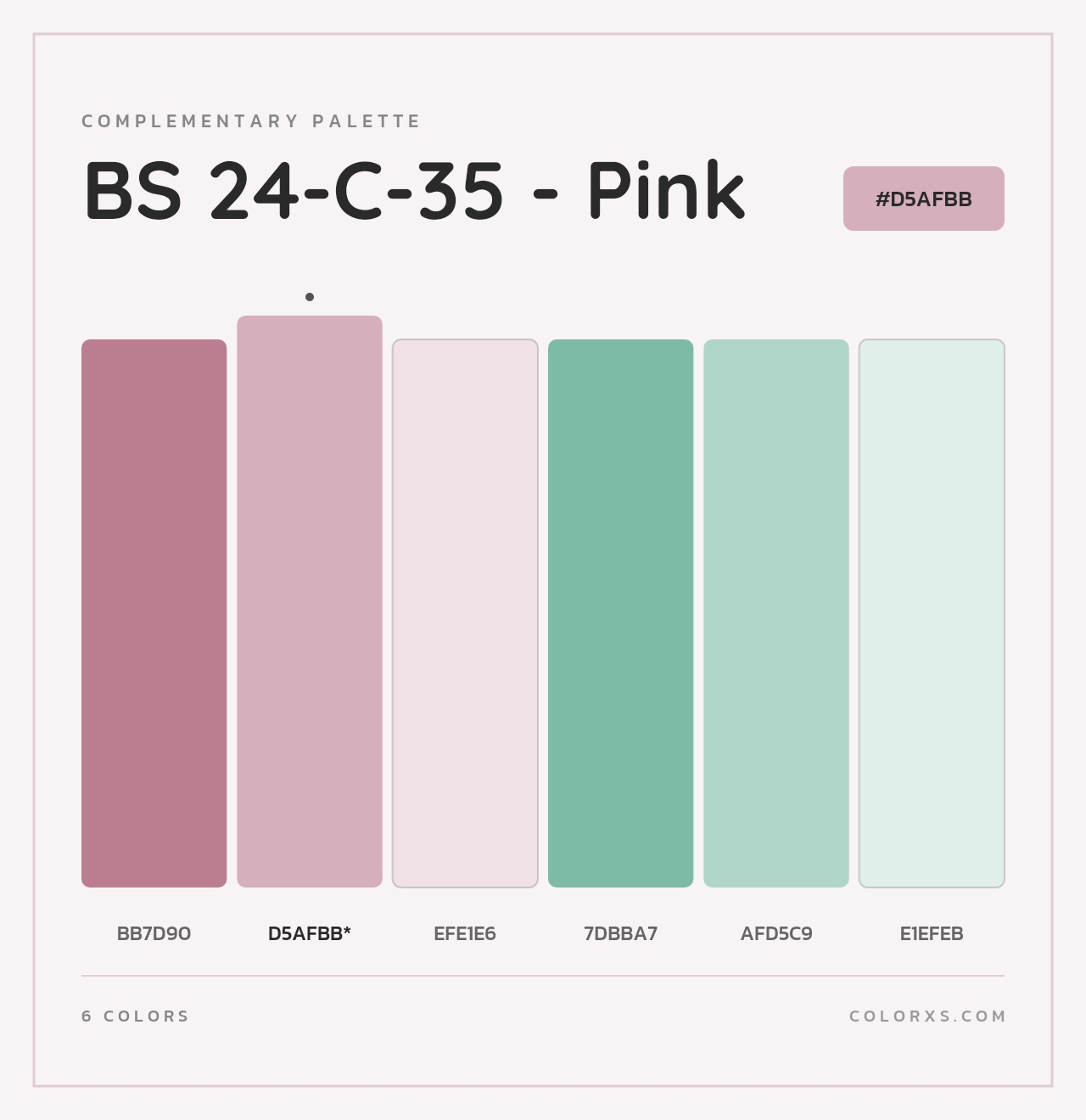 BS 24-C-35 - Pink - Complementary Color Palette