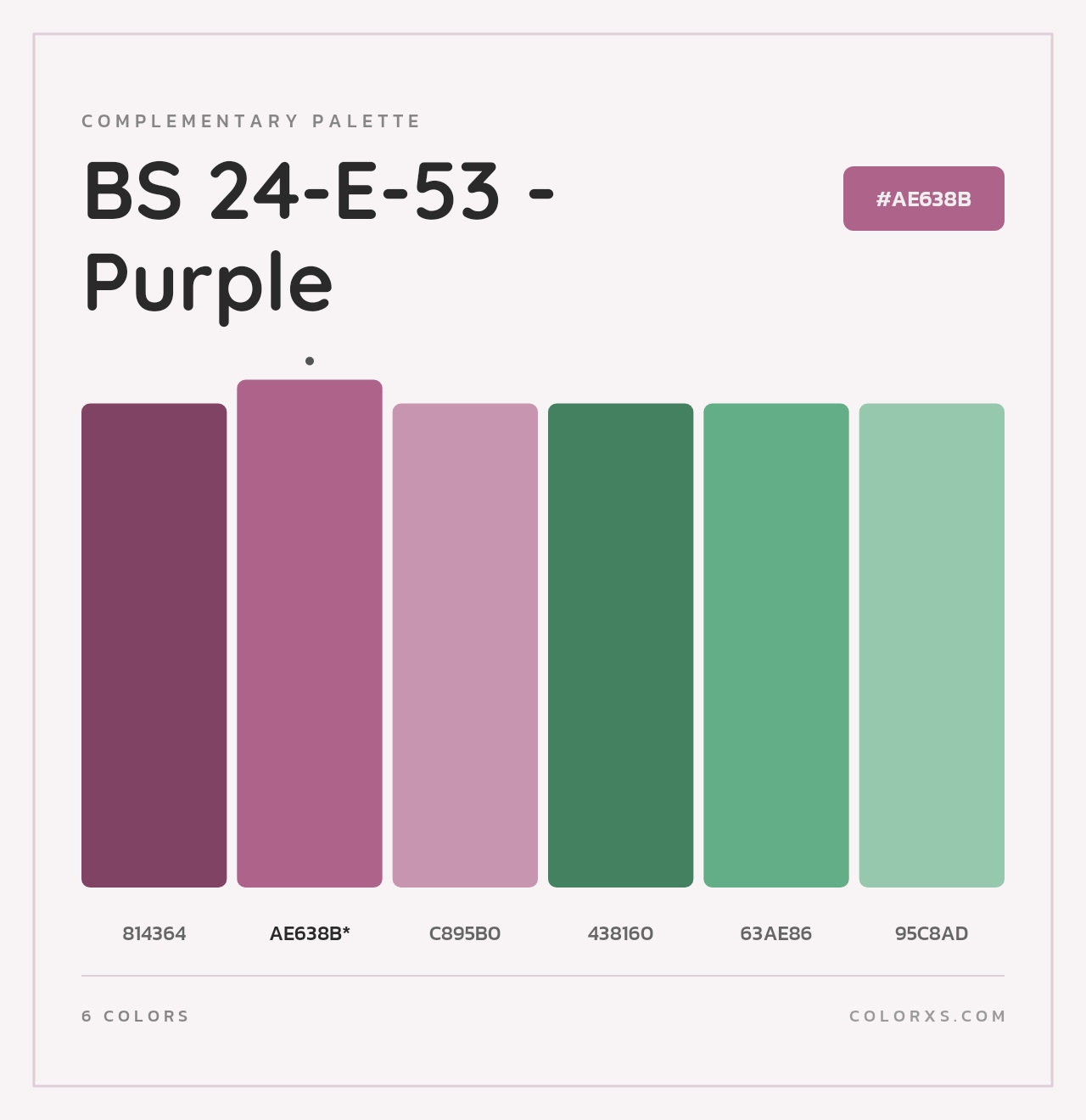 BS 24-E-53 - Purple - Complementary Color Palette