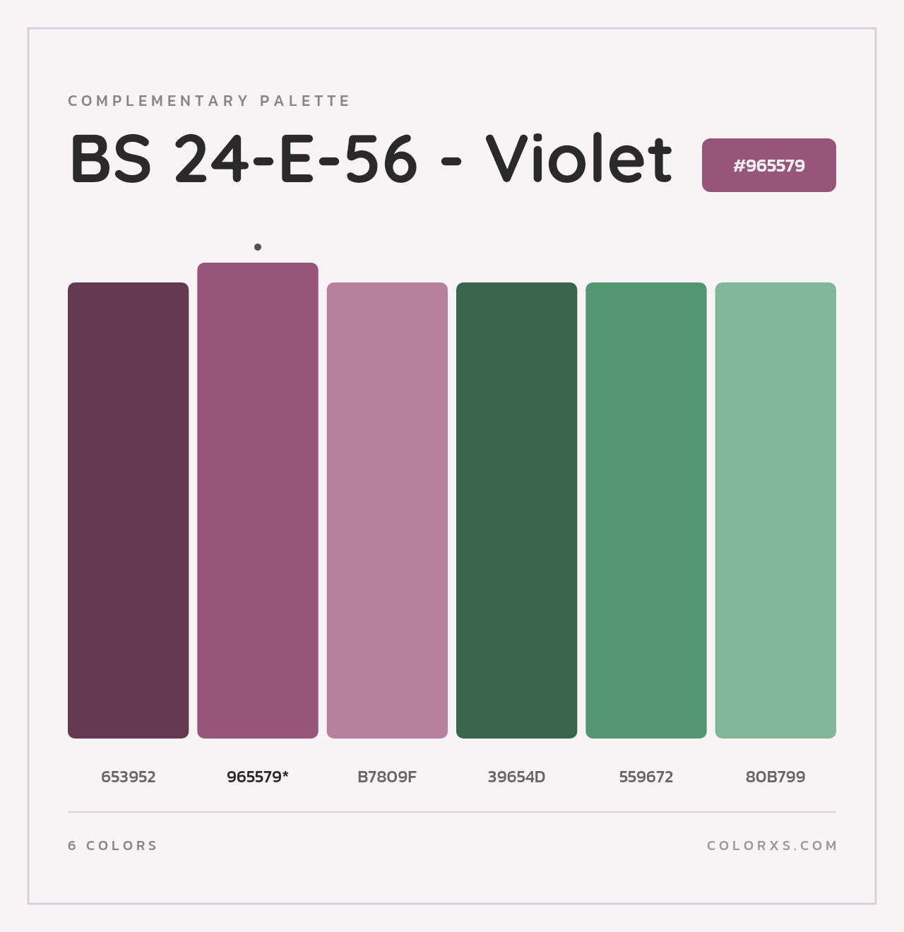 BS 24-E-56 - Violet - Complementary Color Palette