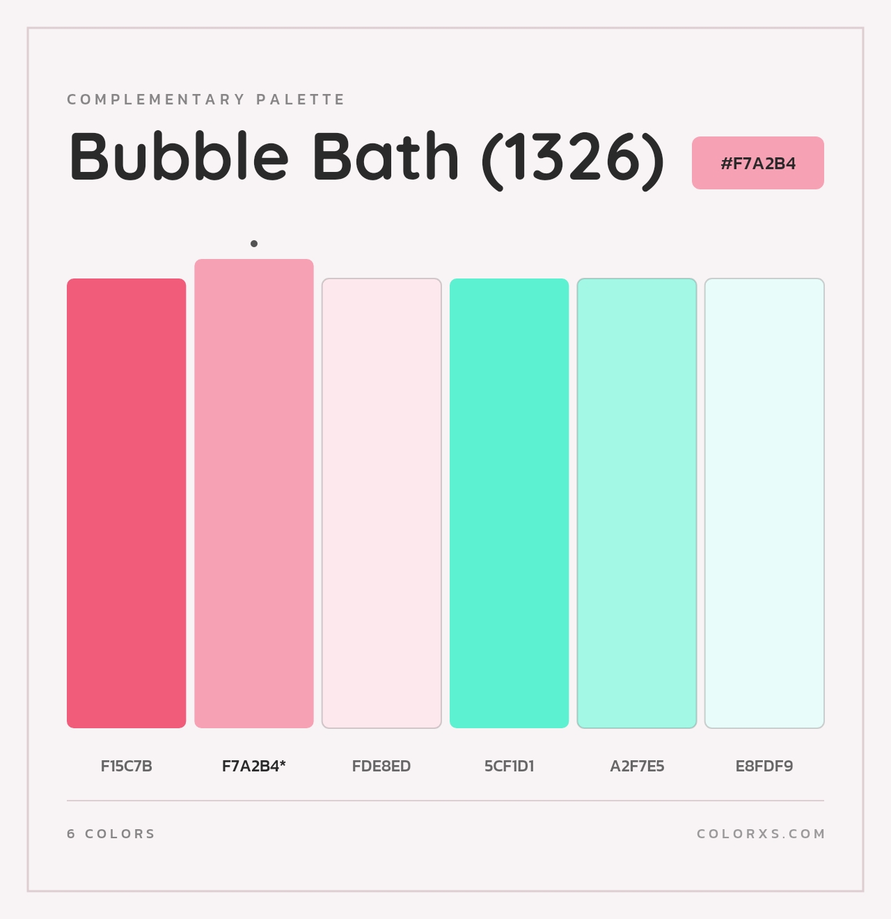 Bubble Bath (1326) - Complementary Color Palette