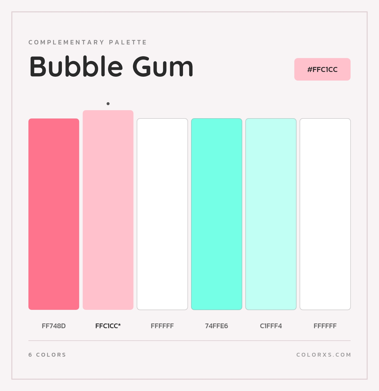 Bubble Gum - Complementary Color Palette