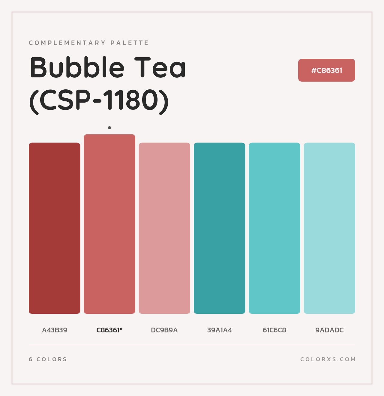 Bubble Tea (CSP-1180) - Complementary Color Palette