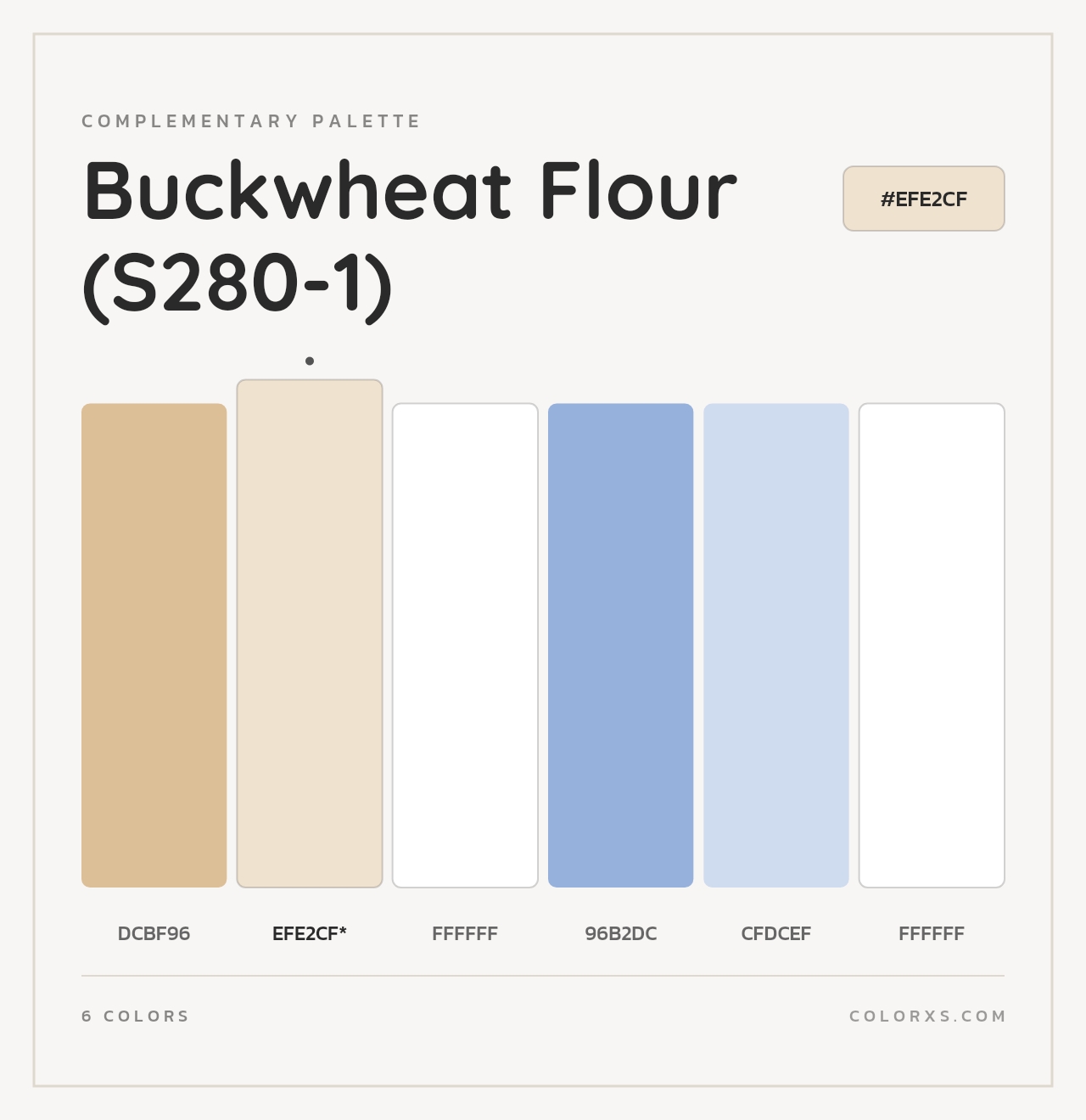 Buckwheat Flour (S280-1) - Complementary Color Palette