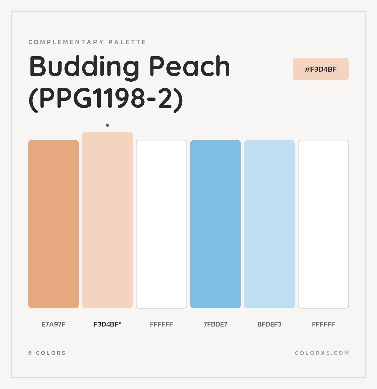 Budding Peach (PPG1198-2) - Complementary Color Palette