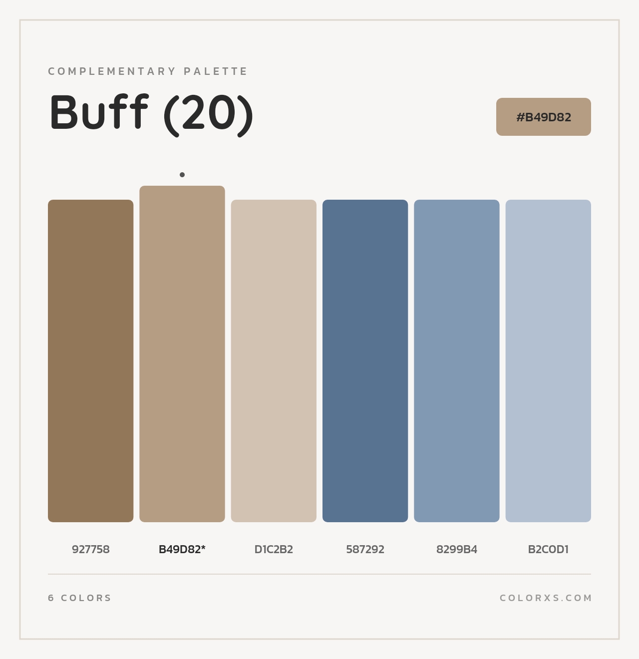 Buff (20) - Complementary Color Palette