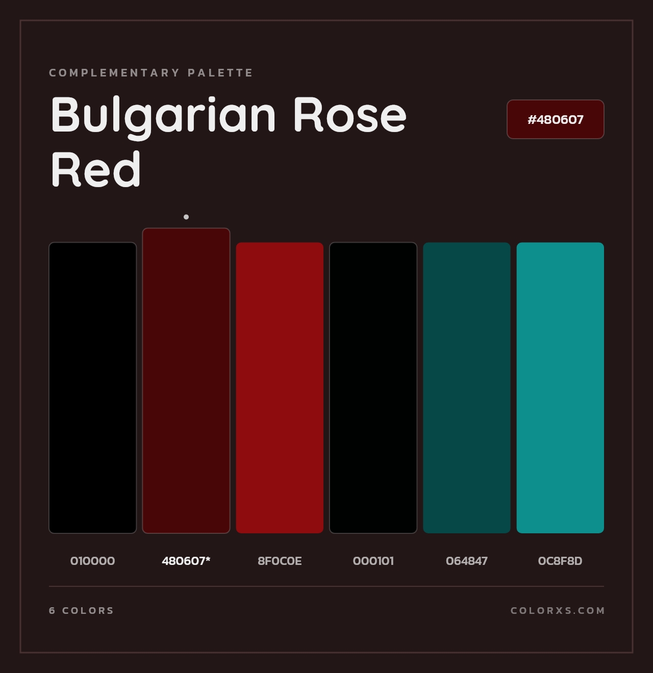 Bulgarian Rose Red - Complementary Color Palette