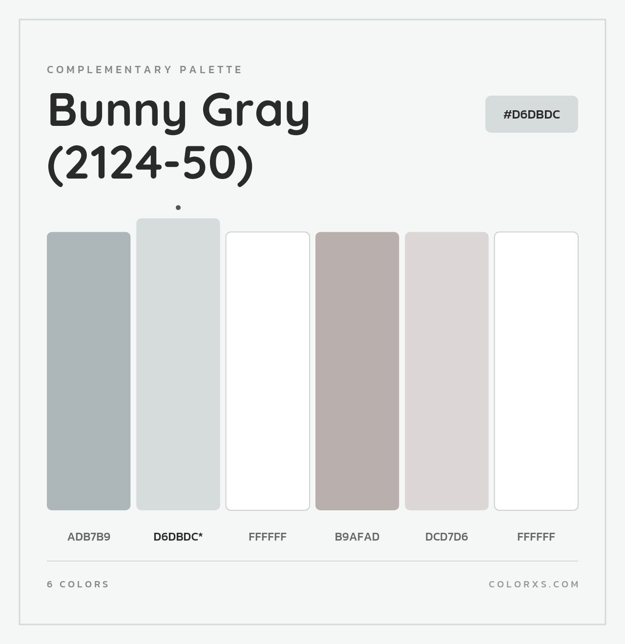 Bunny Gray (2124-50) - Complementary Color Palette