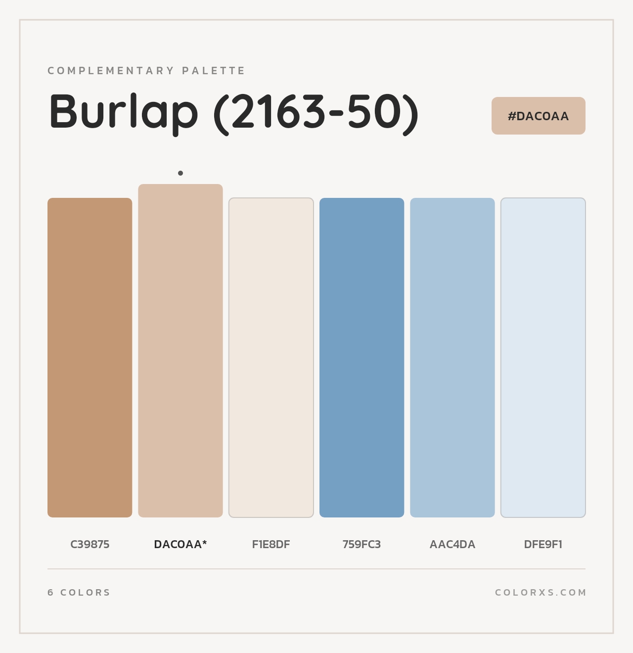 Burlap (2163-50) - Complementary Color Palette
