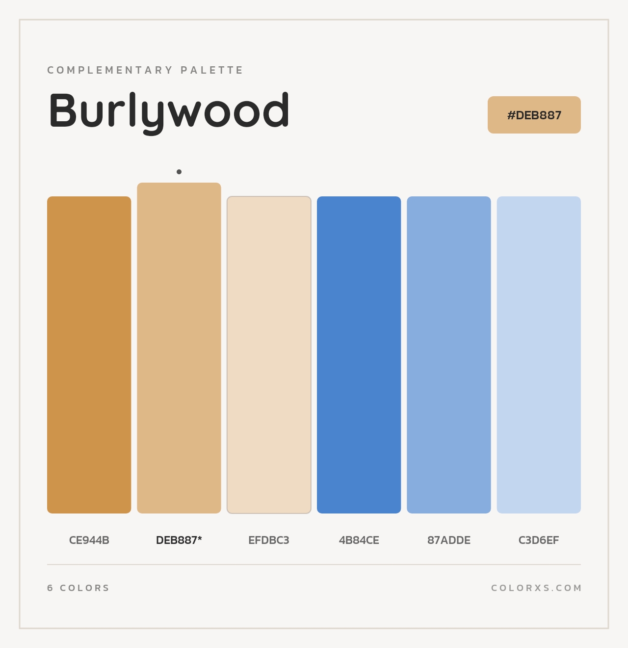 Burlywood - Complementary Color Palette