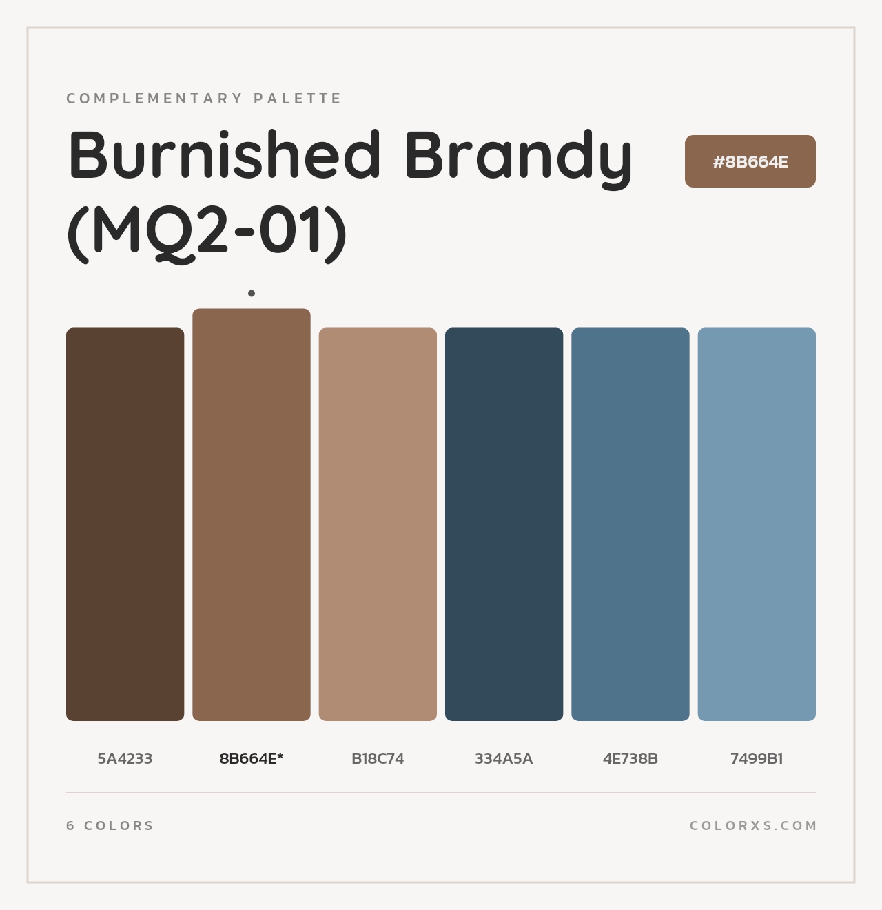 Burnished Brandy (MQ2-01) - Complementary Color Palette