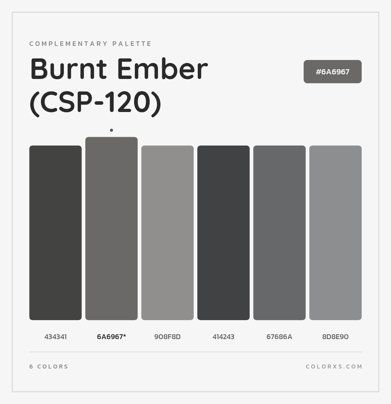 Burnt Ember (CSP-120) - Complementary Color Palette
