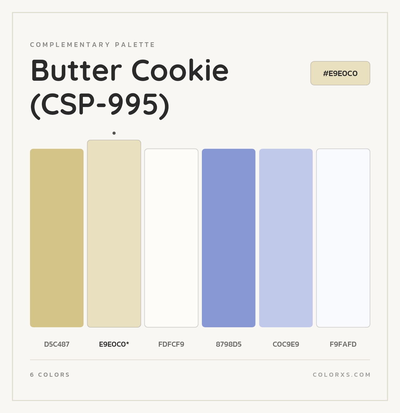 Butter Cookie (CSP-995) - Complementary Color Palette