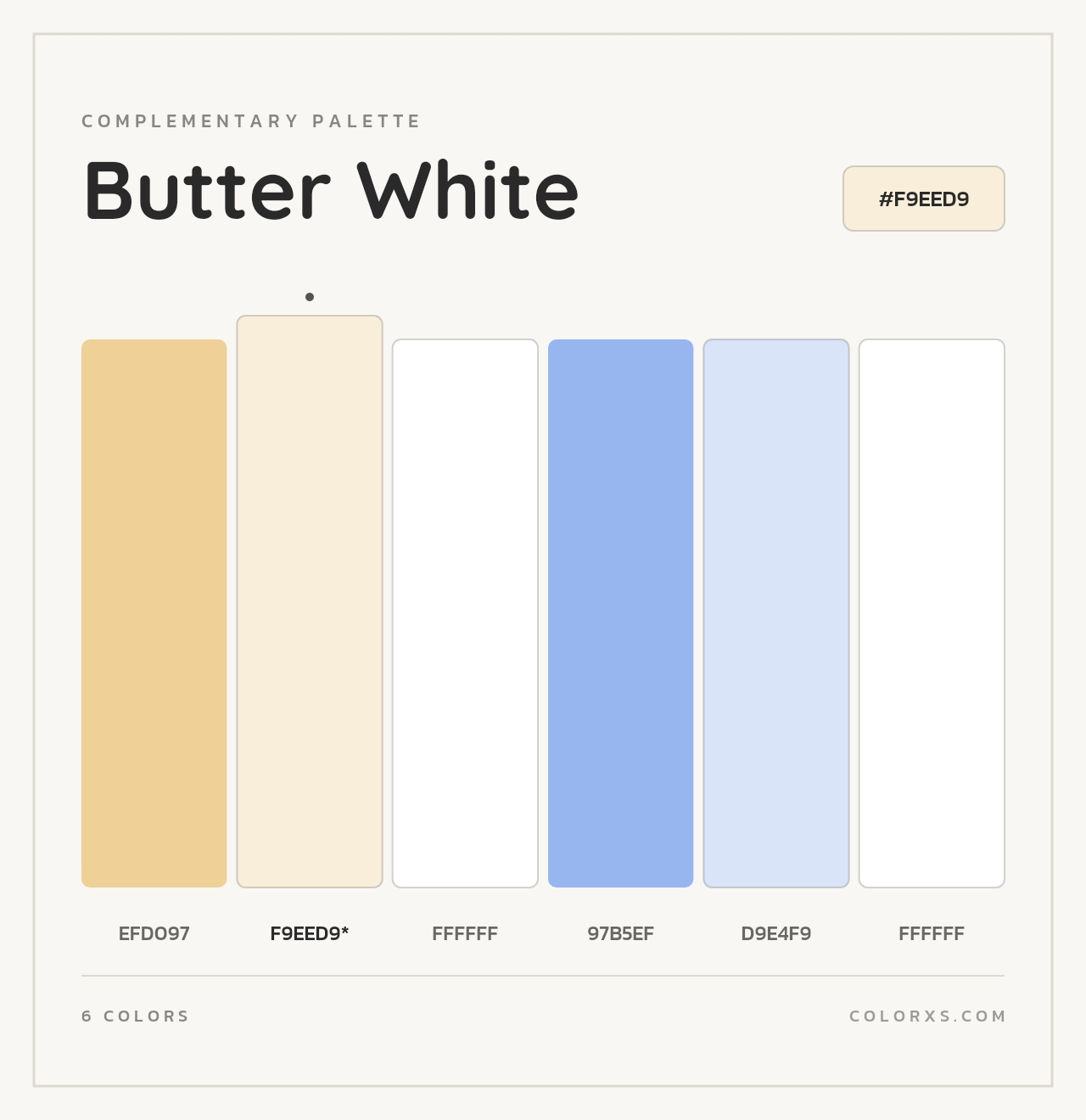 Butter White - Complementary Color Palette