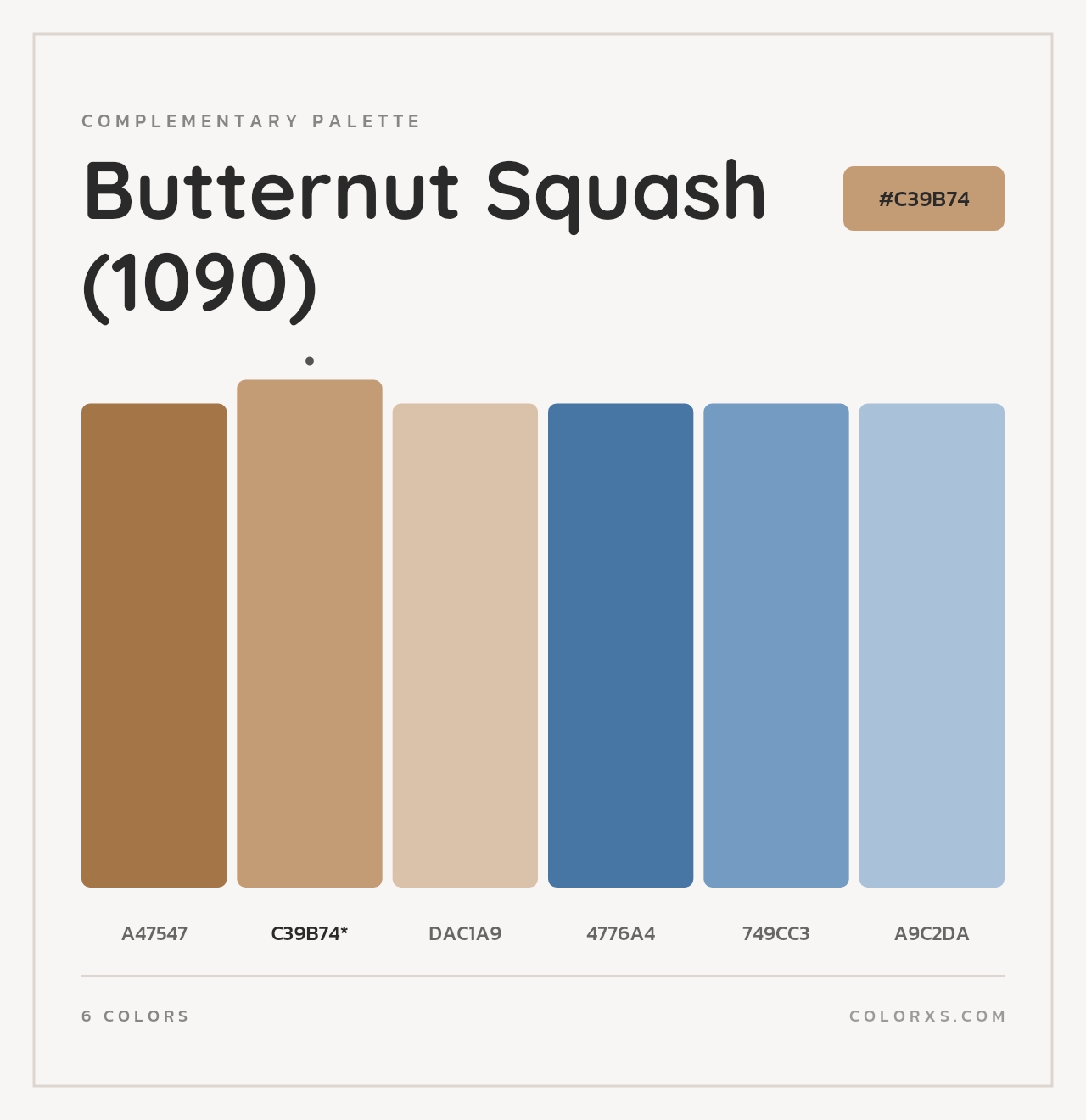 Butternut Squash (1090) - Complementary Color Palette