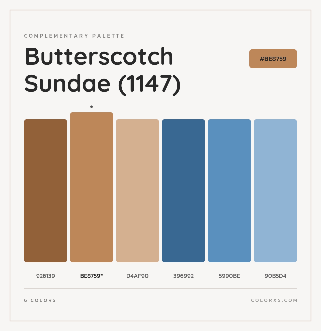 Butterscotch Sundae (1147) - Complementary Color Palette