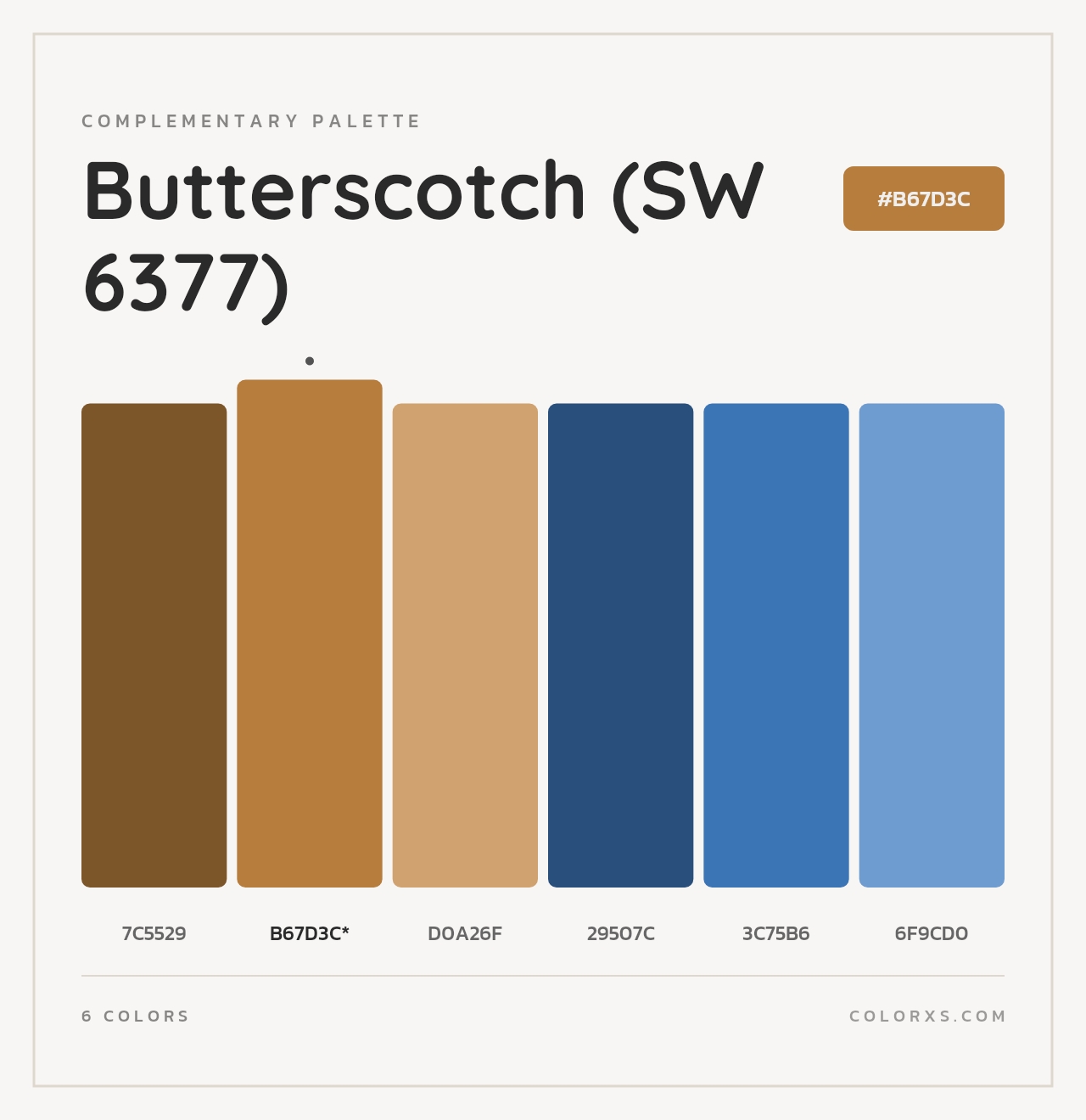 Butterscotch (SW 6377) - Complementary Color Palette