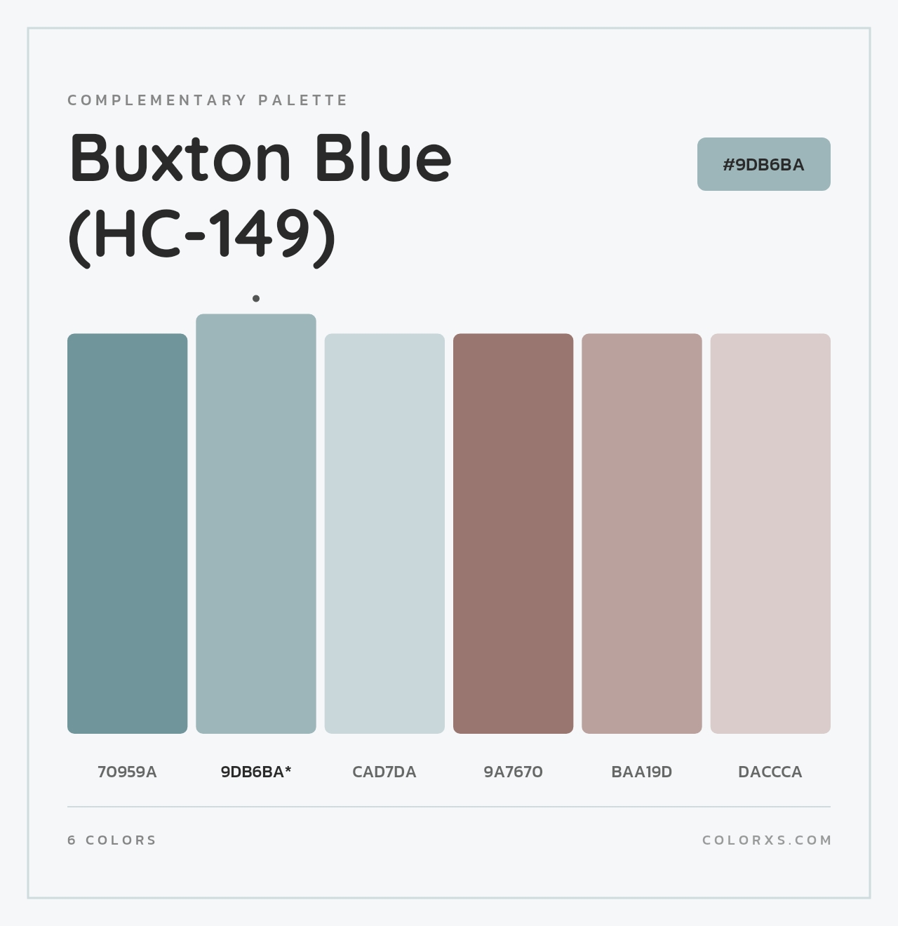Buxton Blue (HC-149) - Complementary Color Palette