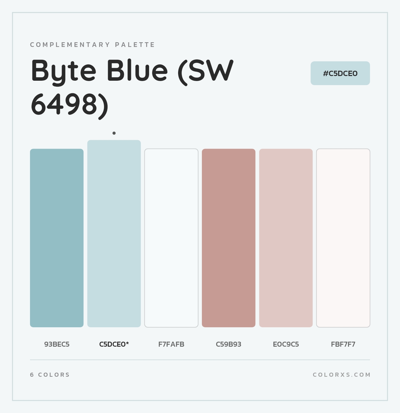 Byte Blue (SW 6498) - Complementary Color Palette