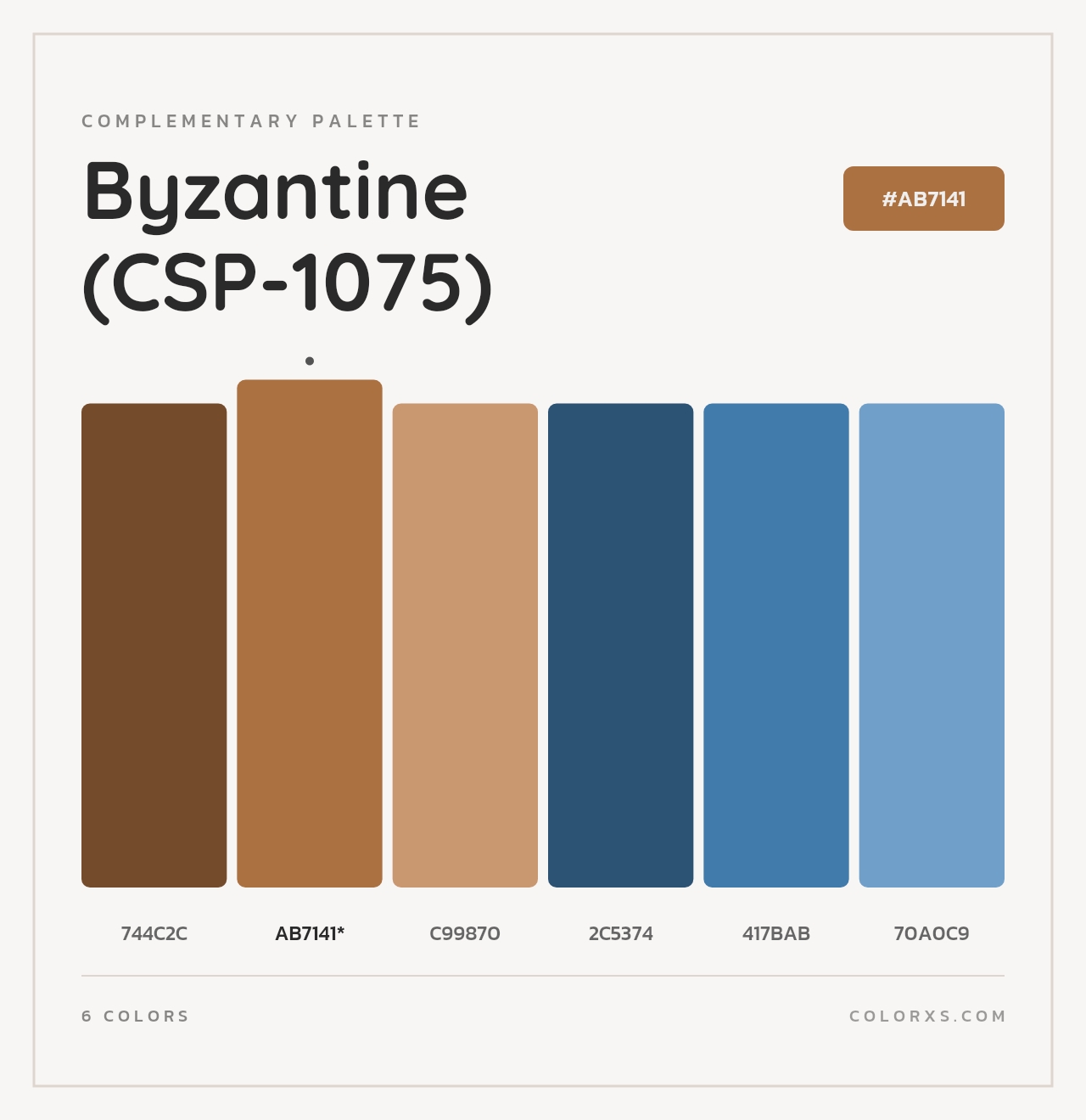 Byzantine (CSP-1075) - Complementary Color Palette