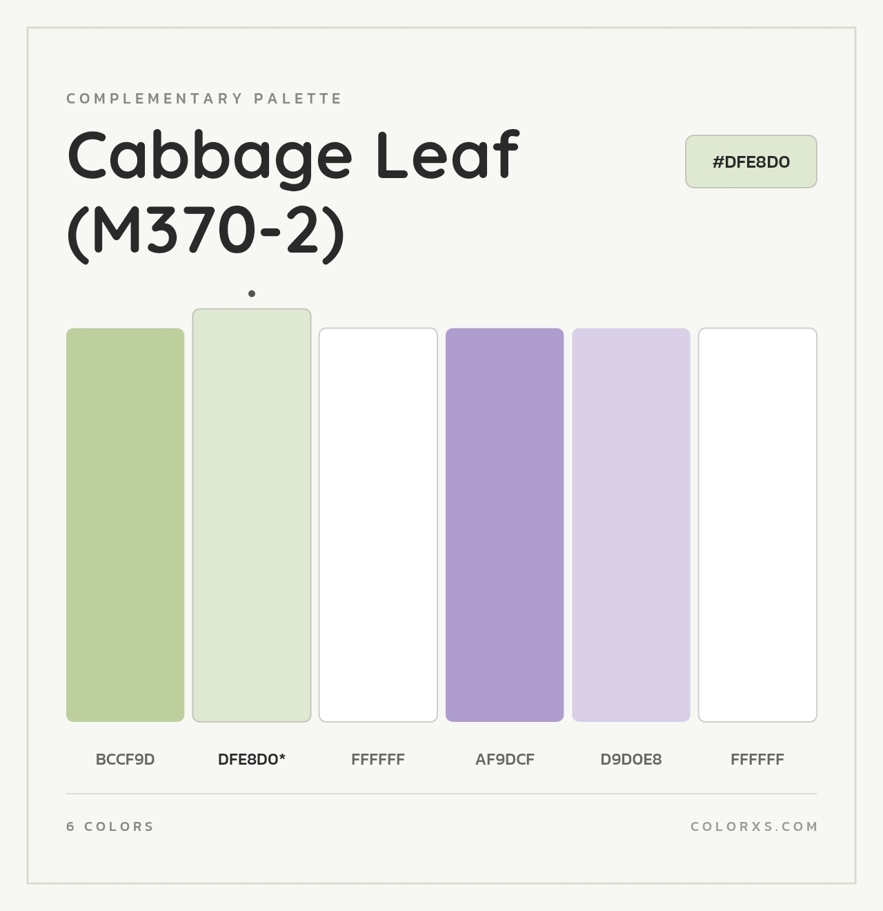Cabbage Leaf (M370-2) - Complementary Color Palette