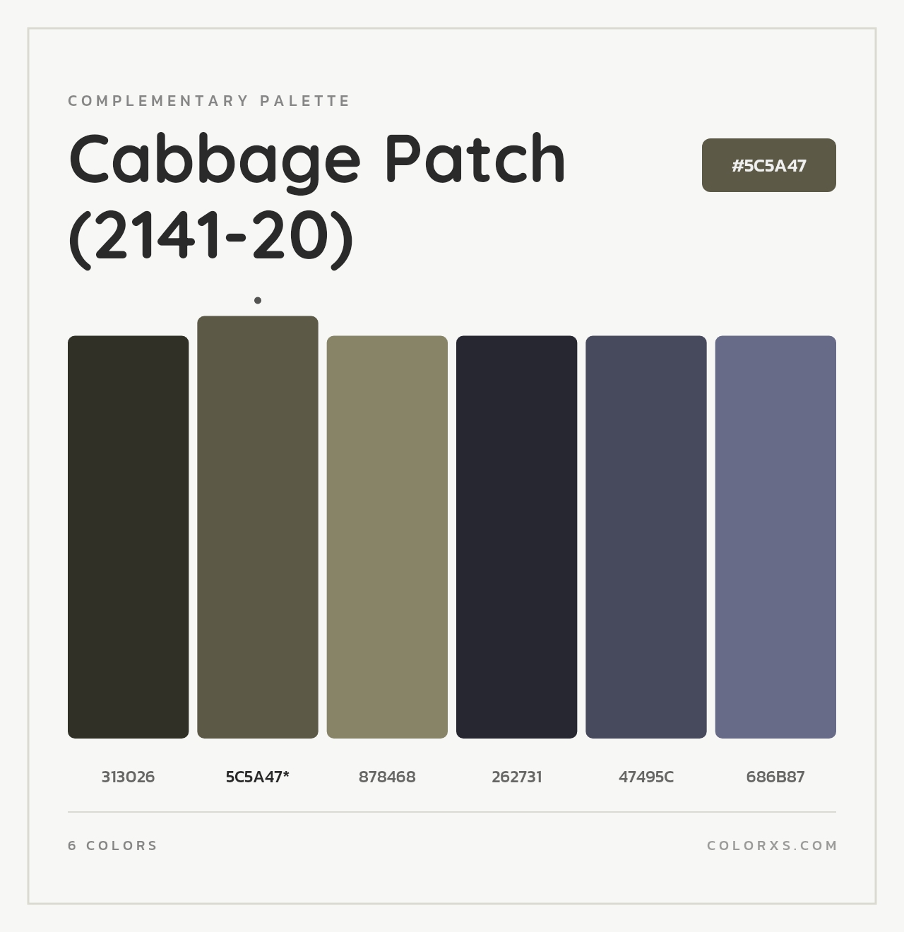 Cabbage Patch (2141-20) - Complementary Color Palette
