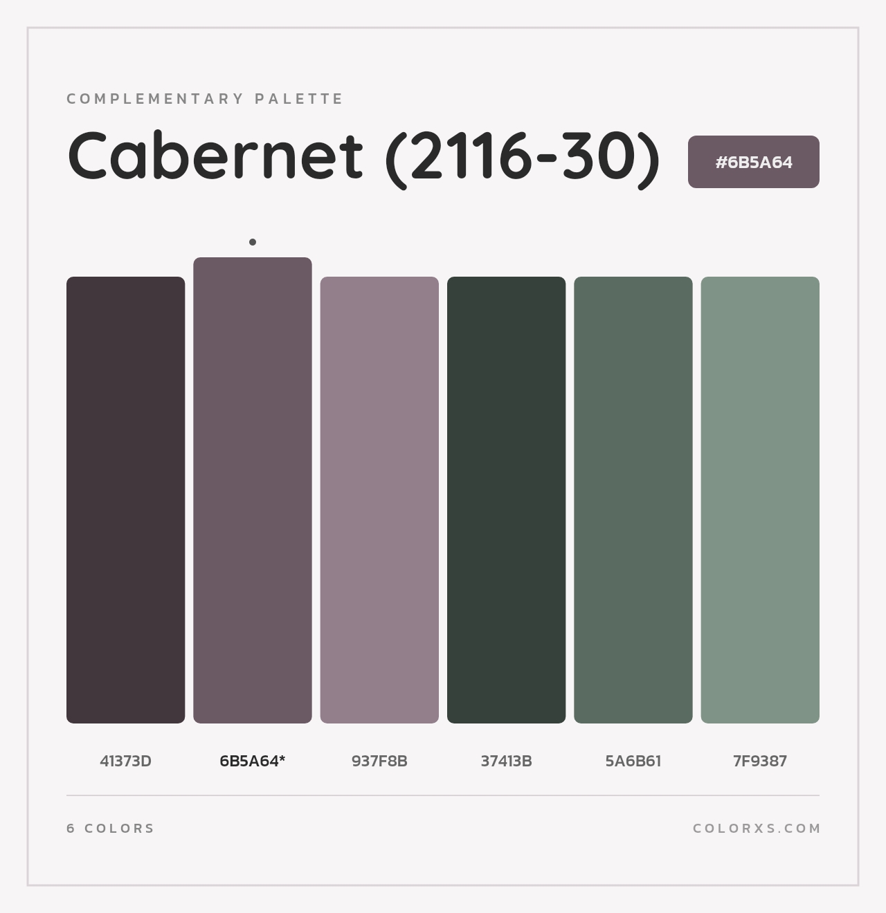 Cabernet (2116-30) - Complementary Color Palette