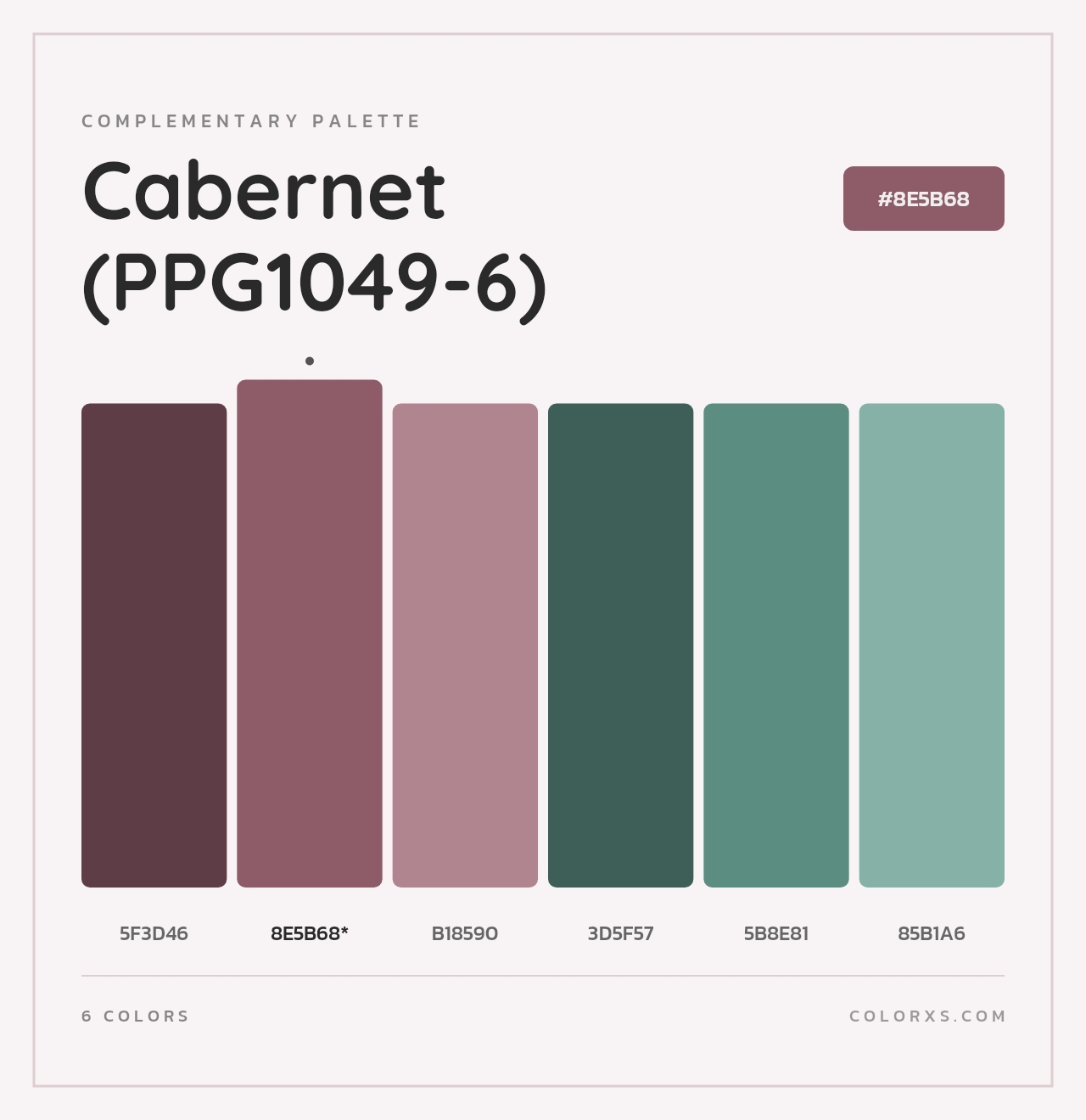 Cabernet (PPG1049-6) - Complementary Color Palette