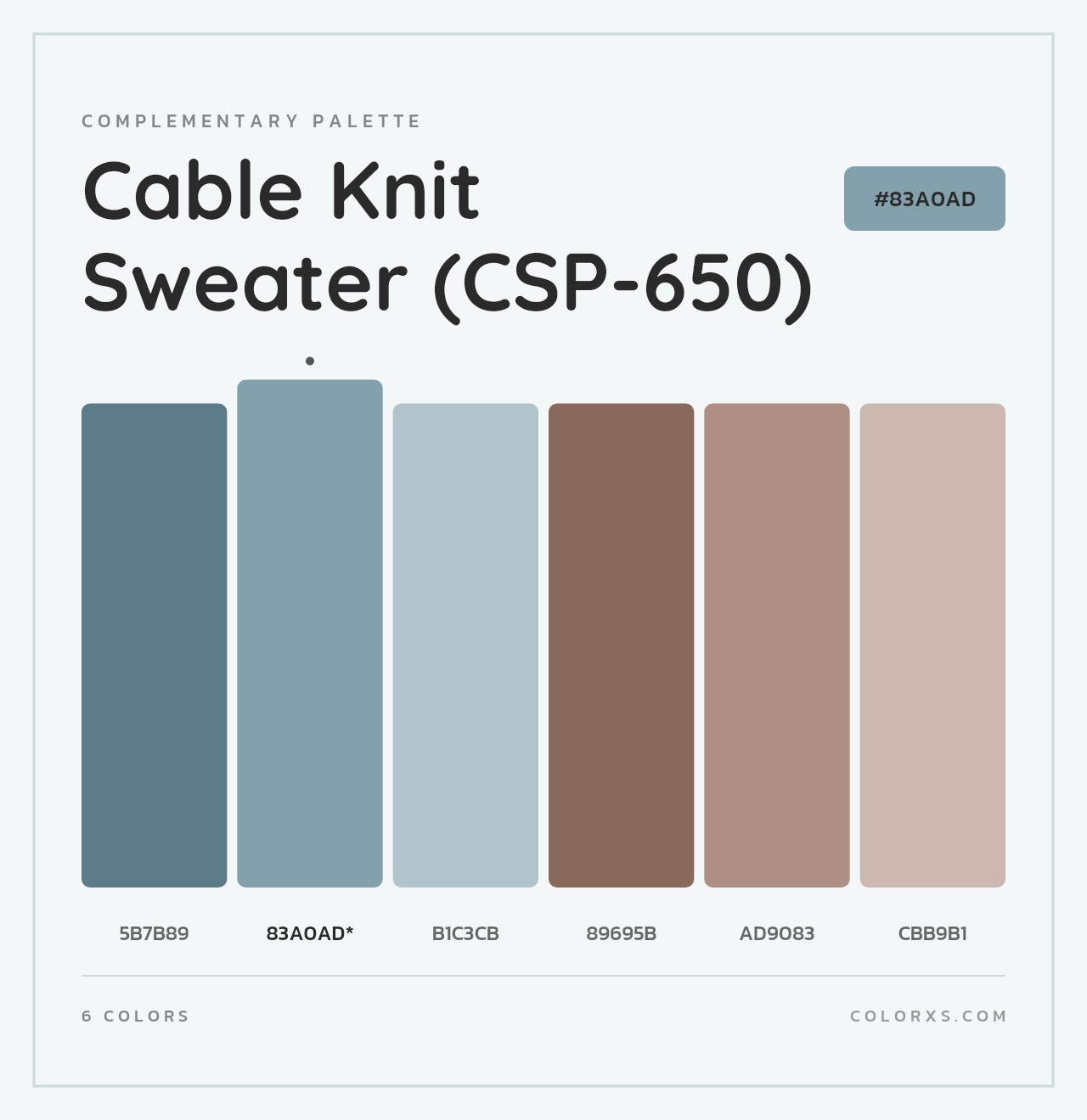 Cable Knit Sweater (CSP-650) - Complementary Color Palette
